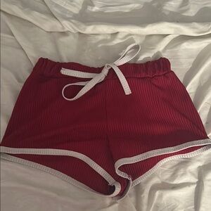 Women's Red Shorts with White Trim